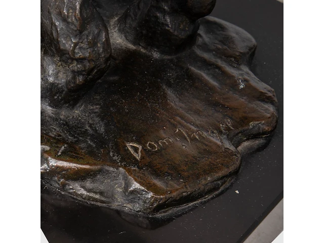 Domien ingels (1881-1946), 'bronco', patinated bronze on a marble base h 41 cm. (16.14 in.), with base 44 cm. (17.32 in.) - afbeelding 7 van  8