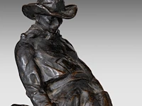 Domien ingels (1881-1946), 'bronco', patinated bronze on a marble base h 41 cm. (16.14 in.), with base 44 cm. (17.32 in.) - afbeelding 8 van  8