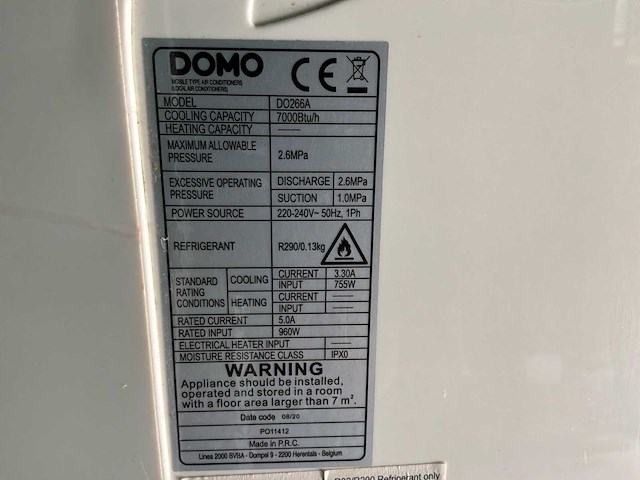 Domo mobiele airco - afbeelding 2 van  2