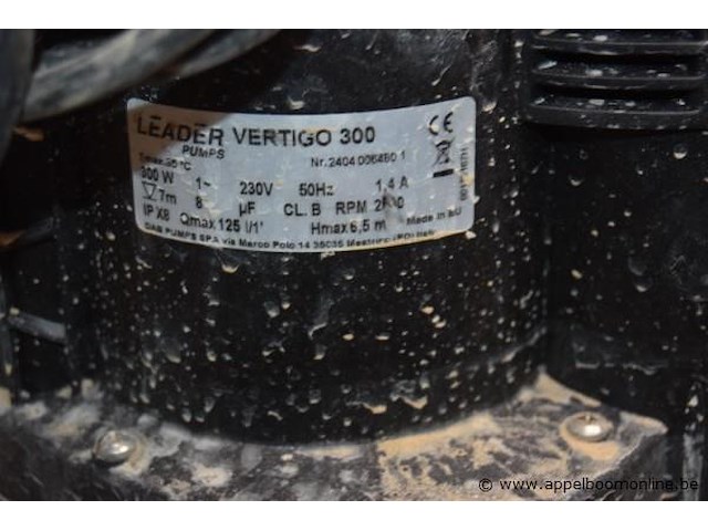 Dompelpomp, leader pumps, vertigo 300, 300w, 230v, werking niet gekend - afbeelding 3 van  3