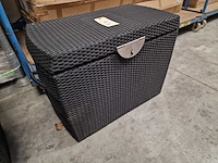 Domus - wicker kussenbox ipanema zwart small met gasdrukveren - afbeelding 1 van  6