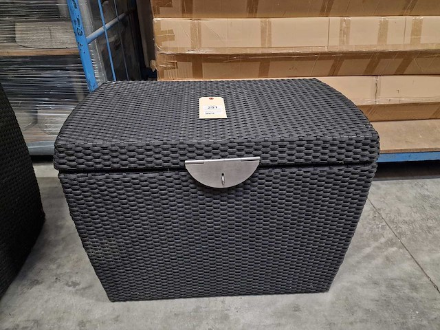 Domus - wicker kussenbox ipanema zwart small met gasdrukveren - afbeelding 2 van  6