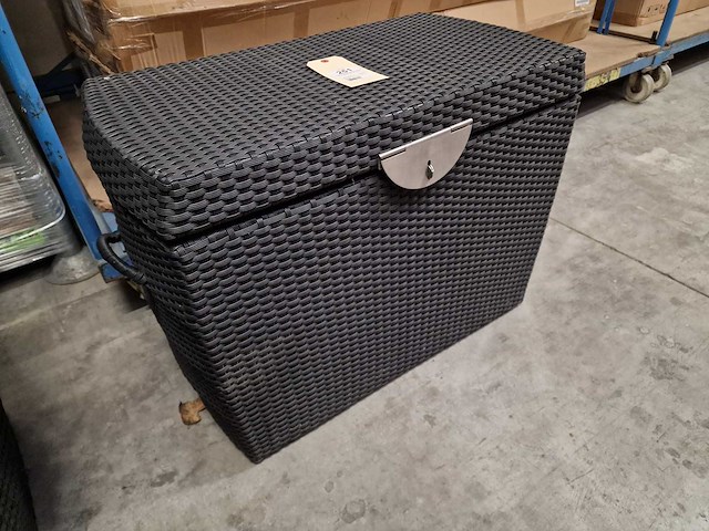Domus - wicker kussenbox ipanema zwart small met gasdrukveren - afbeelding 1 van  2