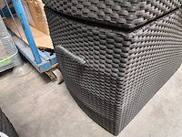 Domus - wicker kussenbox ipanema zwart small met gasdrukveren - afbeelding 2 van  2