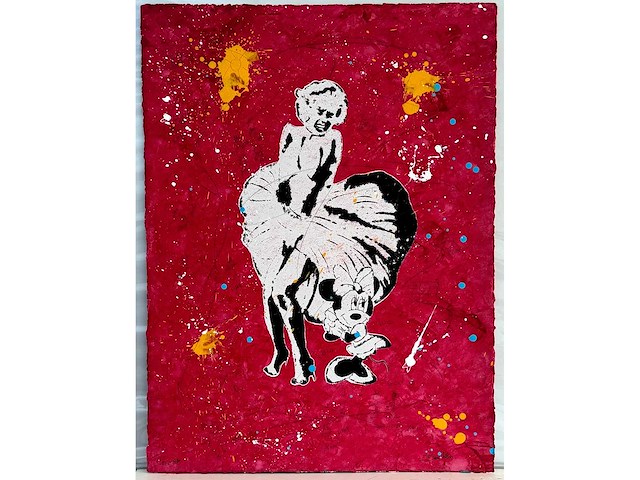 Don ken - minnie mouse & marylin monroe - gemengde techniek - afbeelding 3 van  9