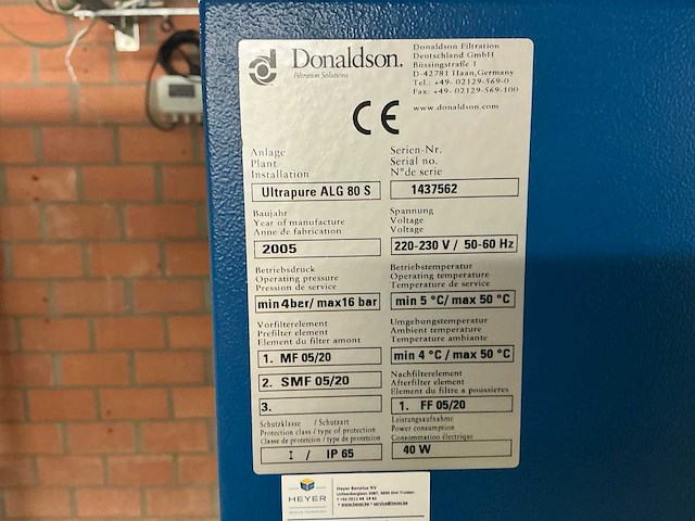 Donaldson ultrapure alg 80s ultrapure alg 80s luchtdroger - afbeelding 4 van  4