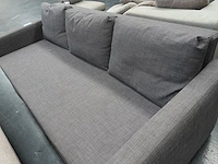 Donkergrijze 3-zit zetel met slaapfunctie 230x110 cm - afbeelding 3 van  4