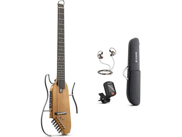 Donner hush-i travel guitar draagbare ultralichte & stille prestaties - afbeelding 1 van  6