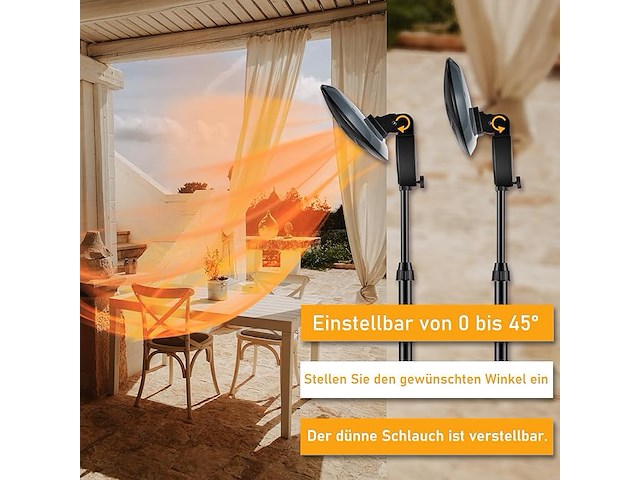 Donyer power 2 kw elektrische kwarts-tuin-terrasverwarmer - afbeelding 4 van  4