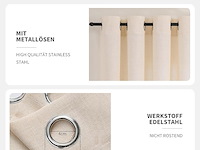 Doorschijnende gordijnen met ringen 132*260cm - afbeelding 2 van  3