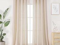 Doorschijnende gordijnen met ringen 225*132cm - afbeelding 1 van  2