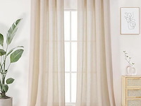 Doorschijnende gordijnen met ringen 225*132cm - afbeelding 1 van  2