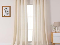 Doorschijnende gordijnen met ringen 225*132cm - afbeelding 2 van  2