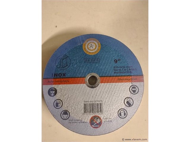 Doorslijpschijf staal 230x2x22,2mm 12 stuks - afbeelding 1 van  2