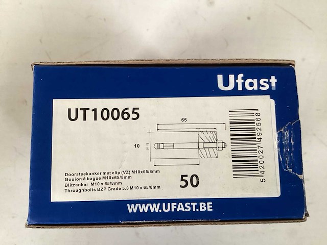 Doorsteekanker met clip. ufast (1500x) - afbeelding 2 van  4