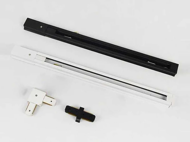 Doorverbinder voor 1 fase 2 draden railsystem mat zwart(300x) - afbeelding 2 van  4