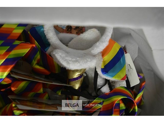 Doos carnaval partij div brillen, diadeems en dassen - afbeelding 3 van  4