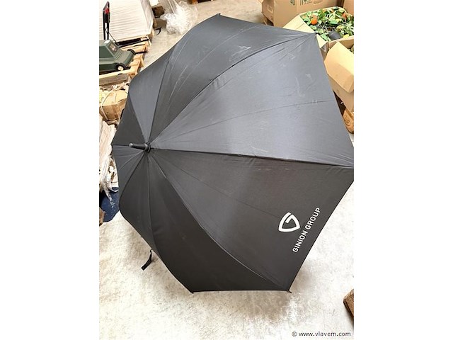 Doos, inh. 8 stuks, luxe paraplu's, bedrukt met ginion group - afbeelding 2 van  3