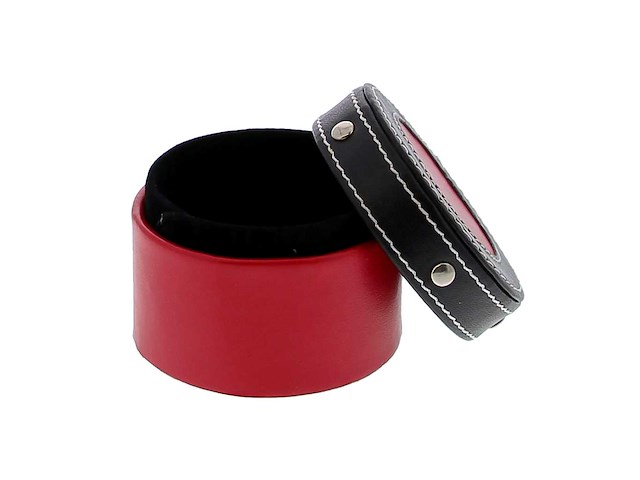 Doos leder rond zwart/rood km - kerst- & seizoensartikelen (288x) - afbeelding 2 van  2