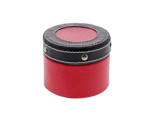 Doos leder rond zwart/rood km - kerst- & seizoensartikelen (288x) - afbeelding 1 van  3