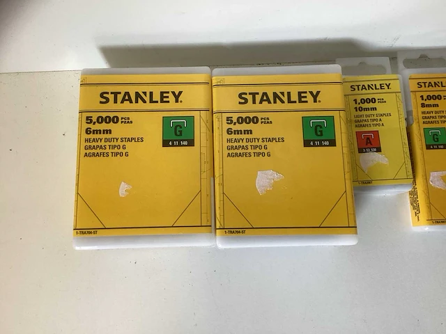 Doos met stanley nieten (type g & a) - diverse maten & aantallen - afbeelding 3 van  6