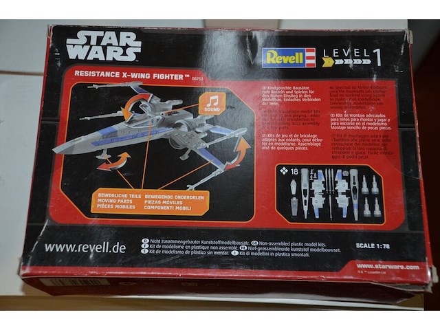 Doos modelbouw star wars poe s x-wing, doos modelbouw star wars resistance x-wing - afbeelding 6 van  6