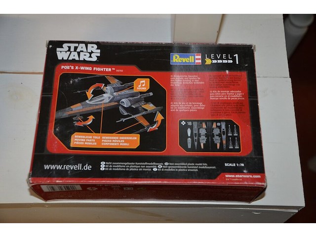 Doos modelbouw star wars poe s x-wing, doos modelbouw star wars resistance x-wing - afbeelding 6 van  6