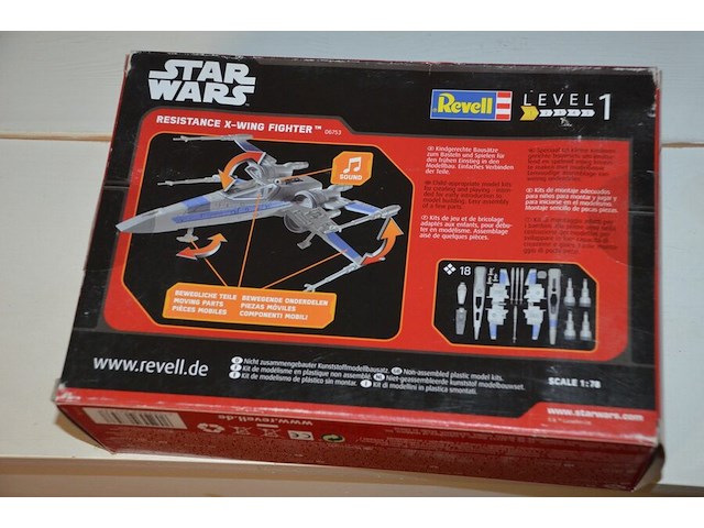Doos modelbouw star wars poe s x-wing, doos modelbouw star wars resistance x-wing - afbeelding 4 van  6