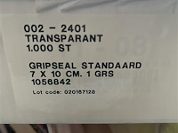 Doos van 1000 gripzakjes 7x10 cm - afbeelding 1 van  3