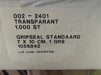 Doos van 1000 gripzakjes 7x10 cm - afbeelding 1 van  3