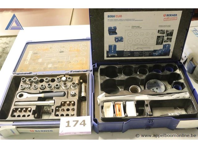 Doppenlot in koffer - berner - plus klopboren - afbeelding 1 van  3