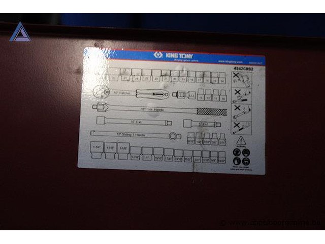 Dopsleutels plus verstelbare moerstleutel king tony - afbeelding 3 van  3