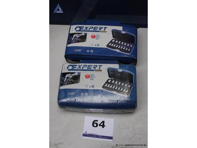 Dopsleutelset (16-delig) - expert by stanley - 1/2" dopsleutelset (16-delig) - expert by stanley - 1/2" - afbeelding 1 van  2