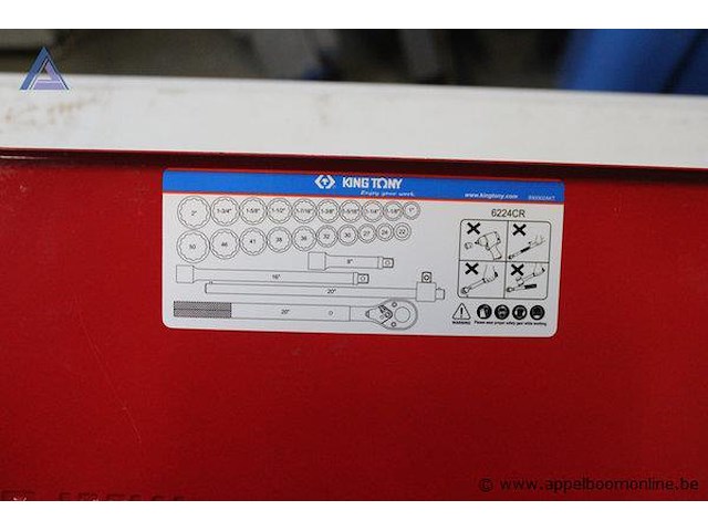 Dopsleutelset king tony 6224cr - afbeelding 2 van  2