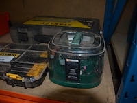 Dopsleutelset stanley in koffer, bit- en boorset dewalt, bit set dremel van parkside, spiekes in pvc doos (13) - afbeelding 2 van  12