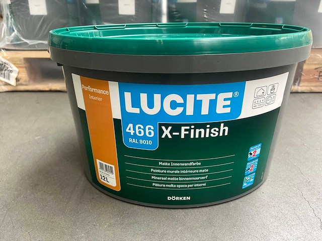 Dörken lucite - x-finish - pot verf 12l ral9010 (24x) - afbeelding 1 van  4
