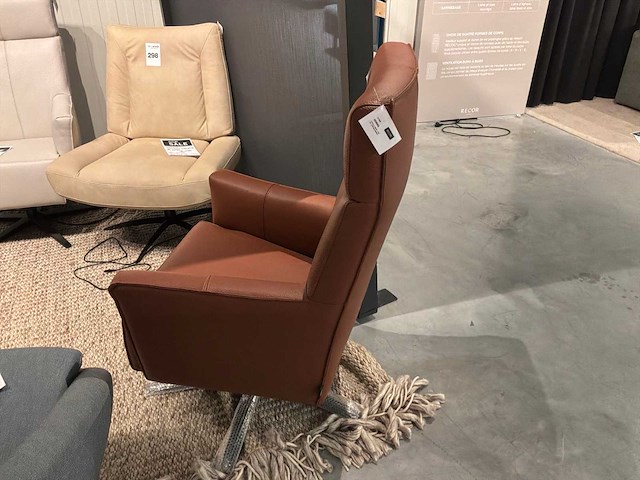 Dorno natura cognac relax zetel - afbeelding 2 van  3