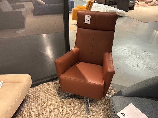 Dorno natura cognac relax zetel - afbeelding 1 van  3