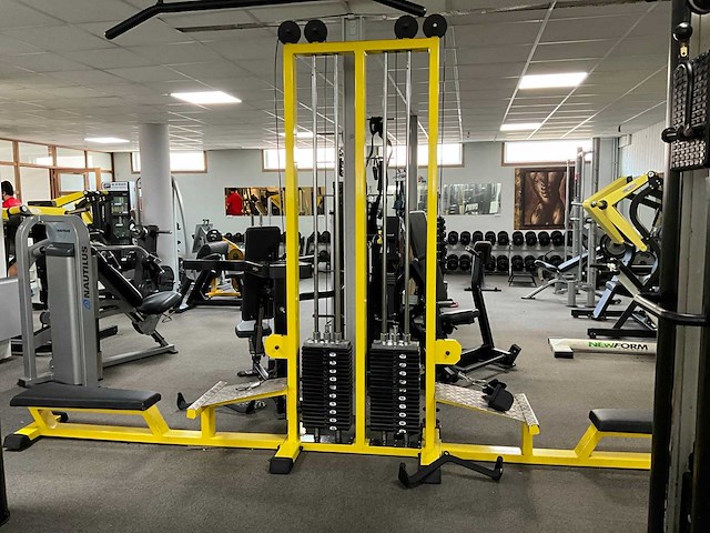 Double row station fitness gym equipment - afbeelding 1 van  11