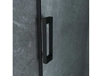 Douche schuifdeur in nis 8mm 120x200cm 8mm mat zwart - afbeelding 1 van  2