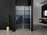 Douche schuifdeur in nis 8mm 140x200cm 8mm chroom - afbeelding 1 van  1