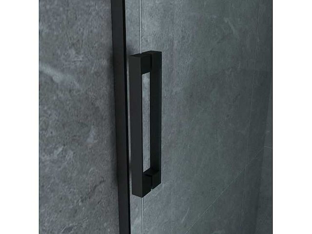 Douche schuifdeur in nis 8mm 140x200cm 8mm mat zwart - afbeelding 1 van  1