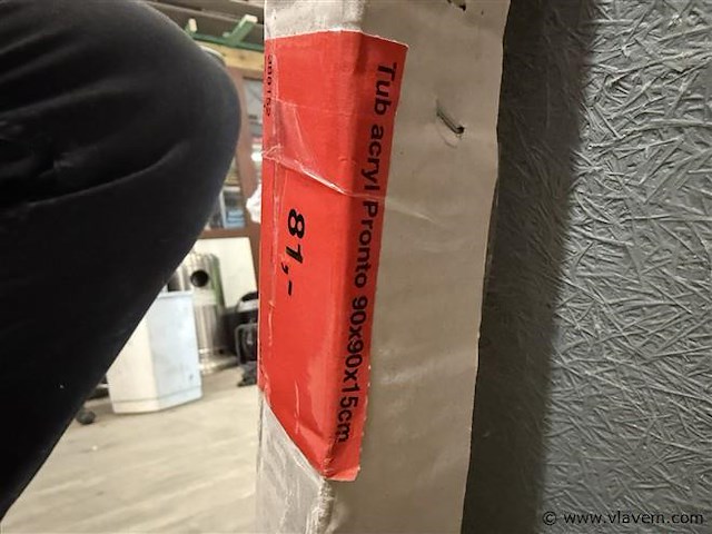 Douchebak 90x90 met stelpoten - afbeelding 3 van  3
