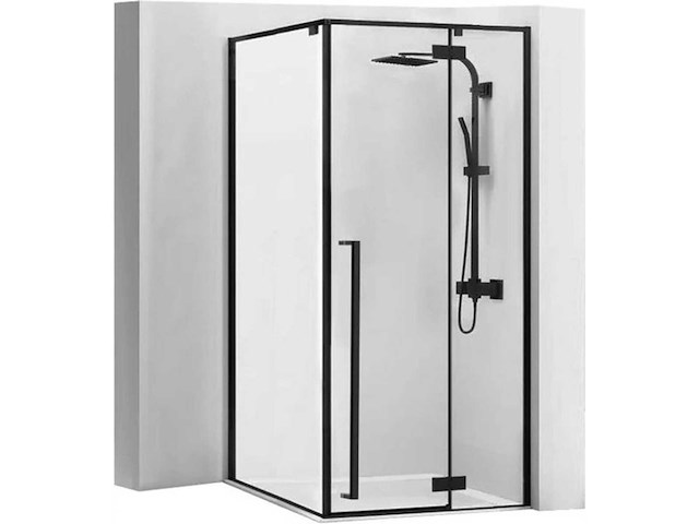 Douchecabine moderaz 90 x 90 x 190 cm - zwart - nano coating - 8mm - afbeelding 3 van  3