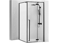Douchecabine moderaz 90 x 90 x 190 cm - zwart - nano coating - 8mm - afbeelding 3 van  3