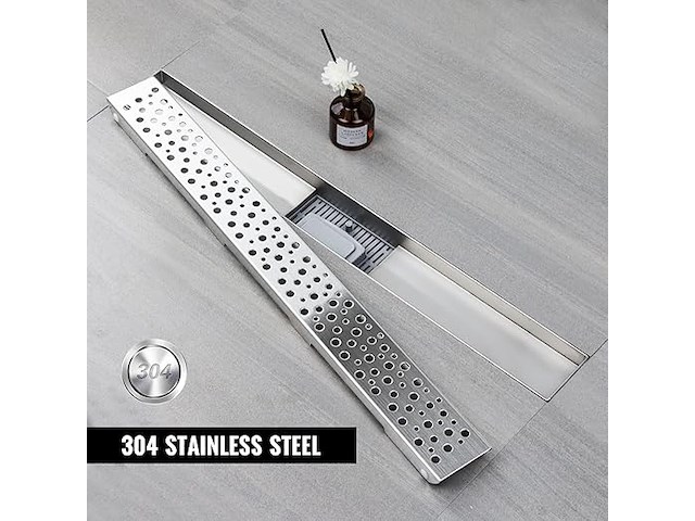 Douchegoot rvs 100cm ultraplat met sifon - afbeelding 6 van  7