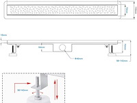 Douchegoot rvs 100cm ultraplat met sifon - afbeelding 2 van  7