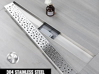 Douchegoot rvs 100cm ultraplat met sifon - afbeelding 2 van  4