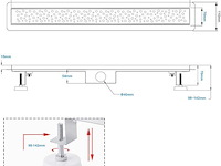 Douchegoot rvs 100cm ultraplat met sifon - afbeelding 3 van  4