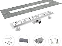 Douchegoot rvs 100cm ultraplat met sifon - afbeelding 4 van  4